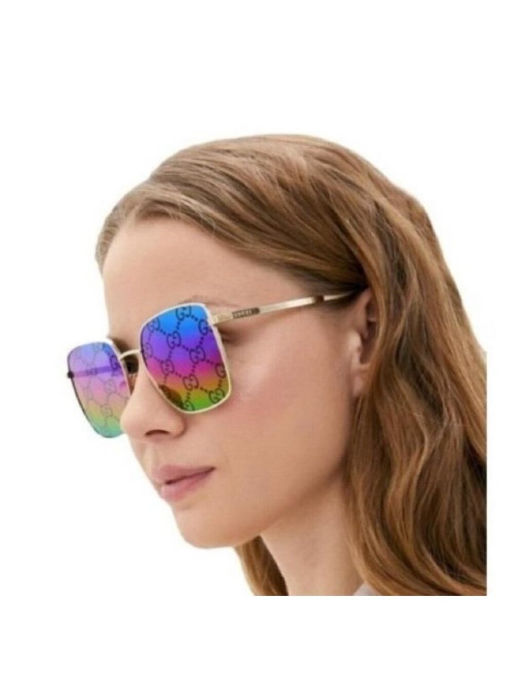 Gucci GG0802S Multicolor Square Ladies Sunglasses 004 57 New
